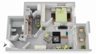 Grundrissvisualierung - Schöne einzugsbereite ETW in gepflegter zentrumsnaher Wohnanlage