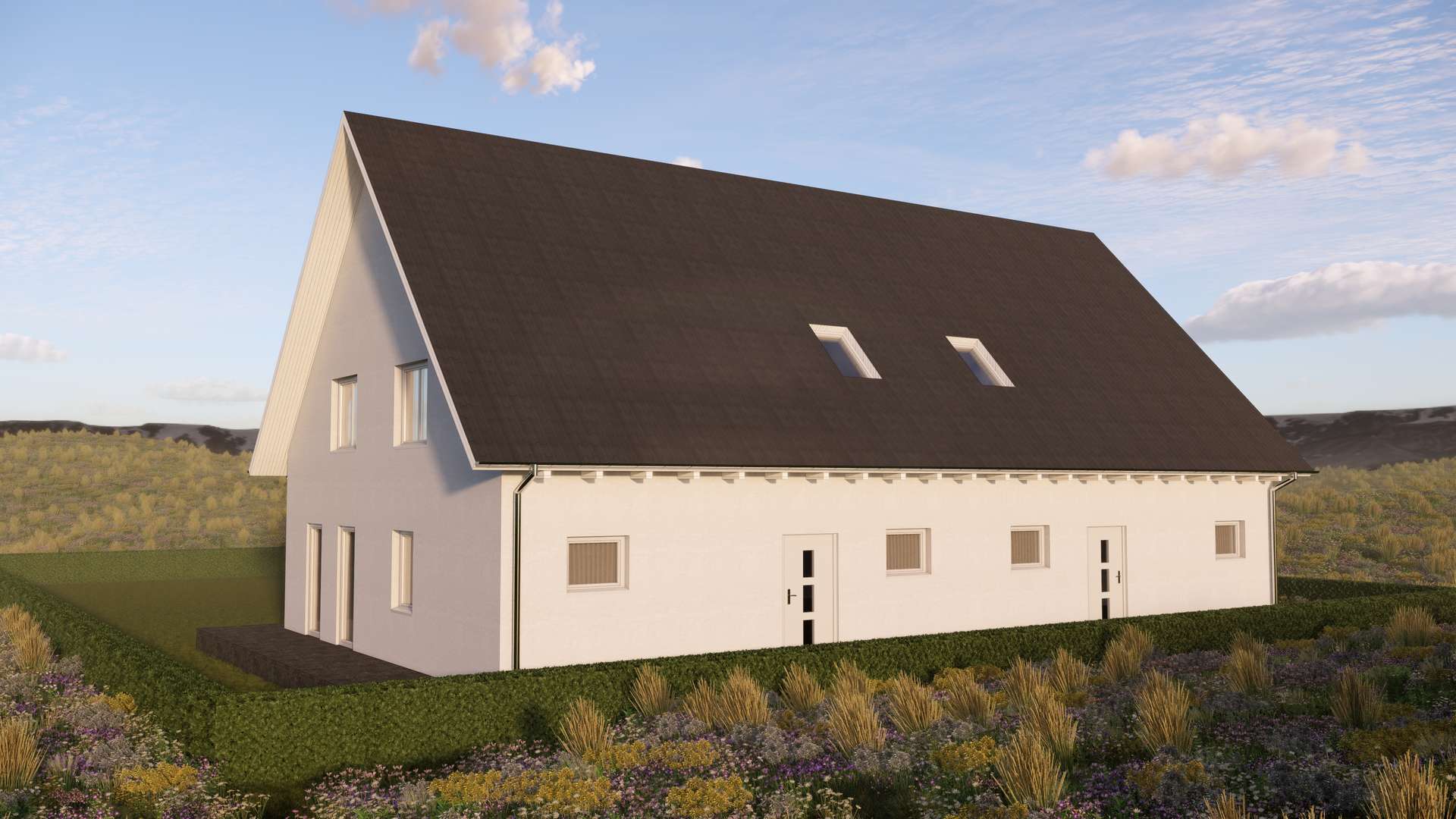 Effizienzhaus A+: NEUBAU von 111 m²-DHH – auf tollem Grundstück