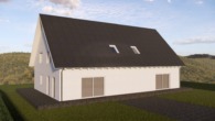 Ansicht 1 - Effizienzhaus A+: NEUBAU von 111 m²-DHH – auf tollem Grundstück
